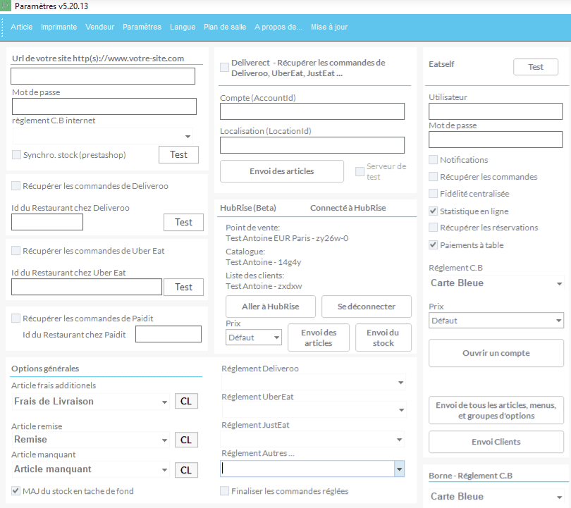 Configuration de Clyo