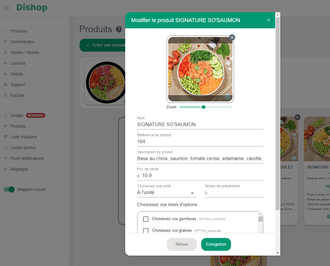 Associer les codes ref - Produits