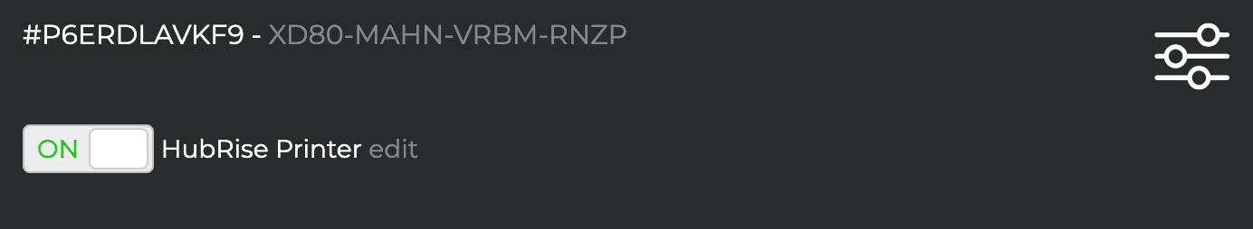 Connect to HubRise - Select the Expedy printer to connect