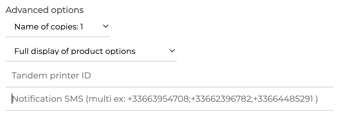 Configuration - Print settings