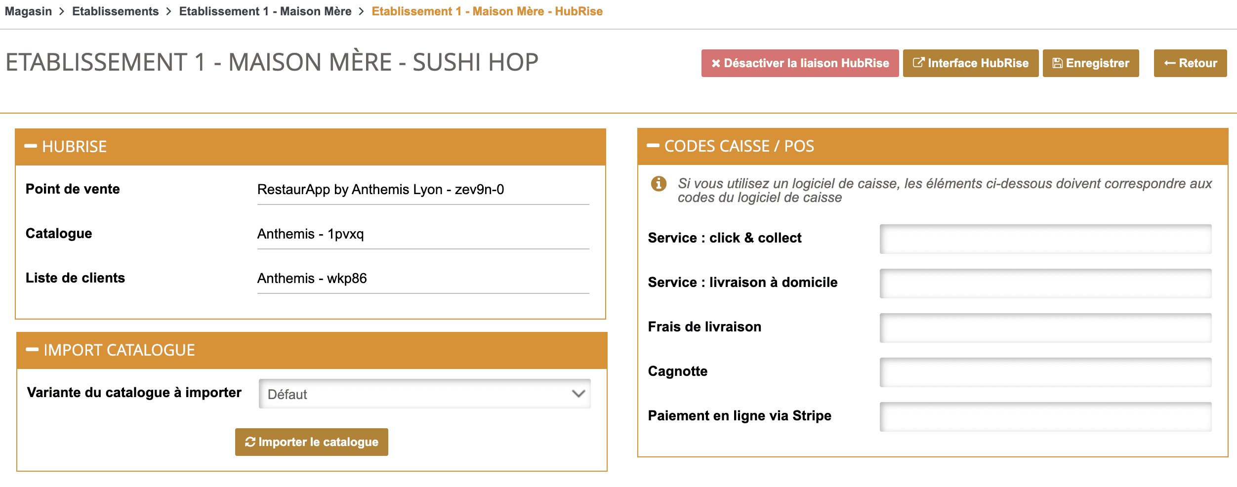 Connecter Restaur'App à HubRise