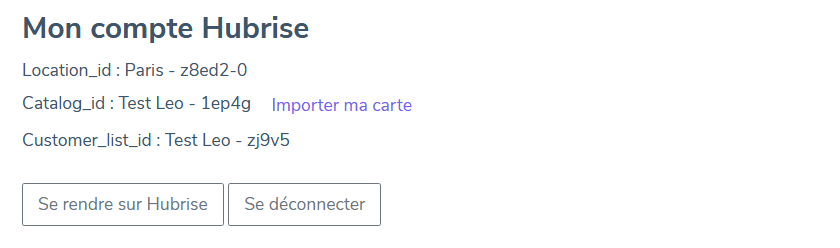 Connexion à HubRise - Connecté à HubRise