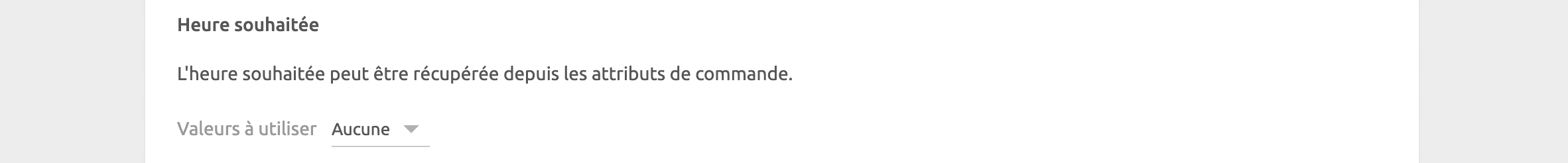 Page de configuration Shopify Bridge, Heure de livraison