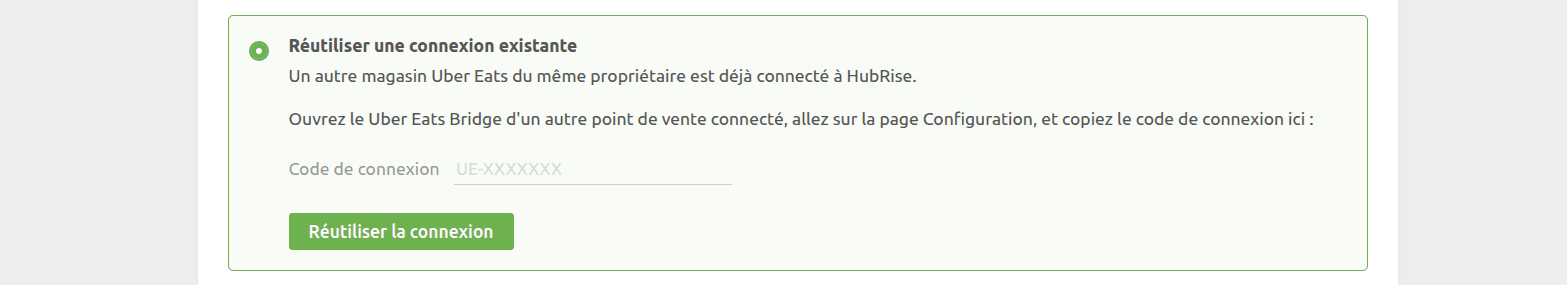 Réutiliser une connexion existante