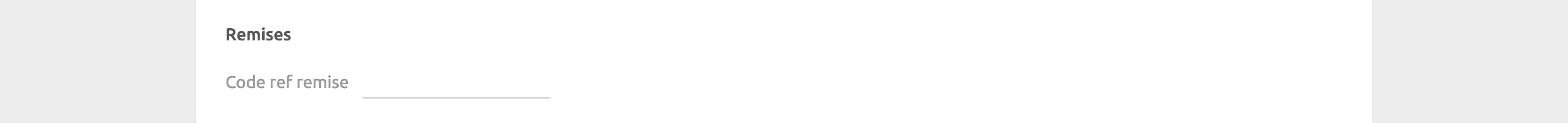 Page de configuration de WooCommerce Bridge, remises